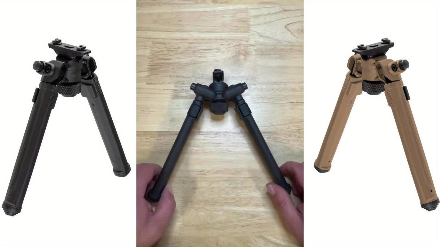 M-LOK Bipod Lightweight Aluminum Alloy Foldable Adjustable Rifle Bipod for Hunting Shooting AR15 M4 Tactical Rifle Non-Slip Rubber Feet