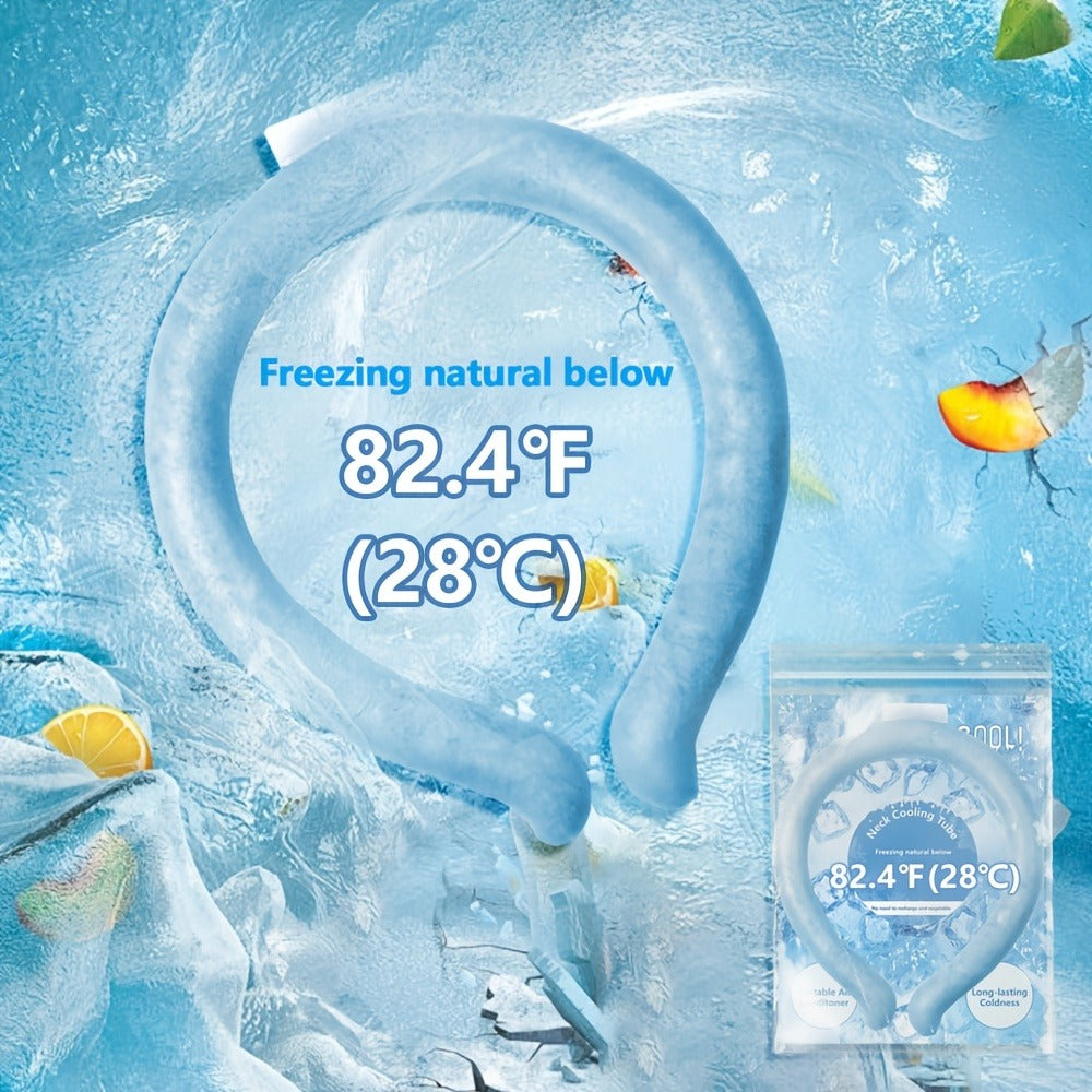 Cooling Neck Ring 3-Pack – Wearable Ice Gel Tube Wrap for Hot Weather, Outdoor Sports, Heat Relief & Hot Flashes, Freezes at 28°C