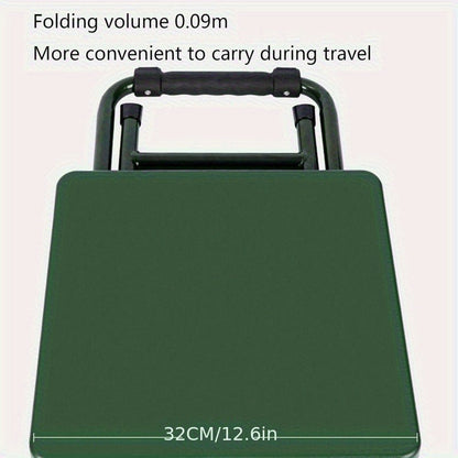 Portable Folding Camping Chair with Backrest – Lightweight Stainless Steel Frame, 150kg Load Capacity, Compact Outdoor Chair for Hunting