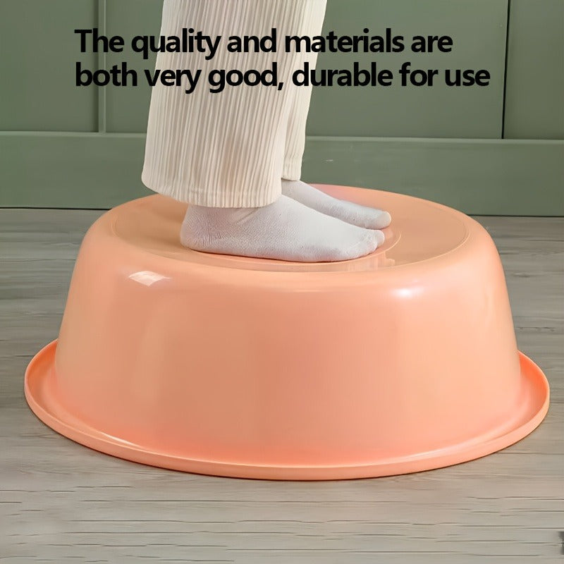 Plastic Wash Basin 12 Quart Stackable Round Tub – Portable Household Washing Bowl for Kitchen, Camping, Face Washing