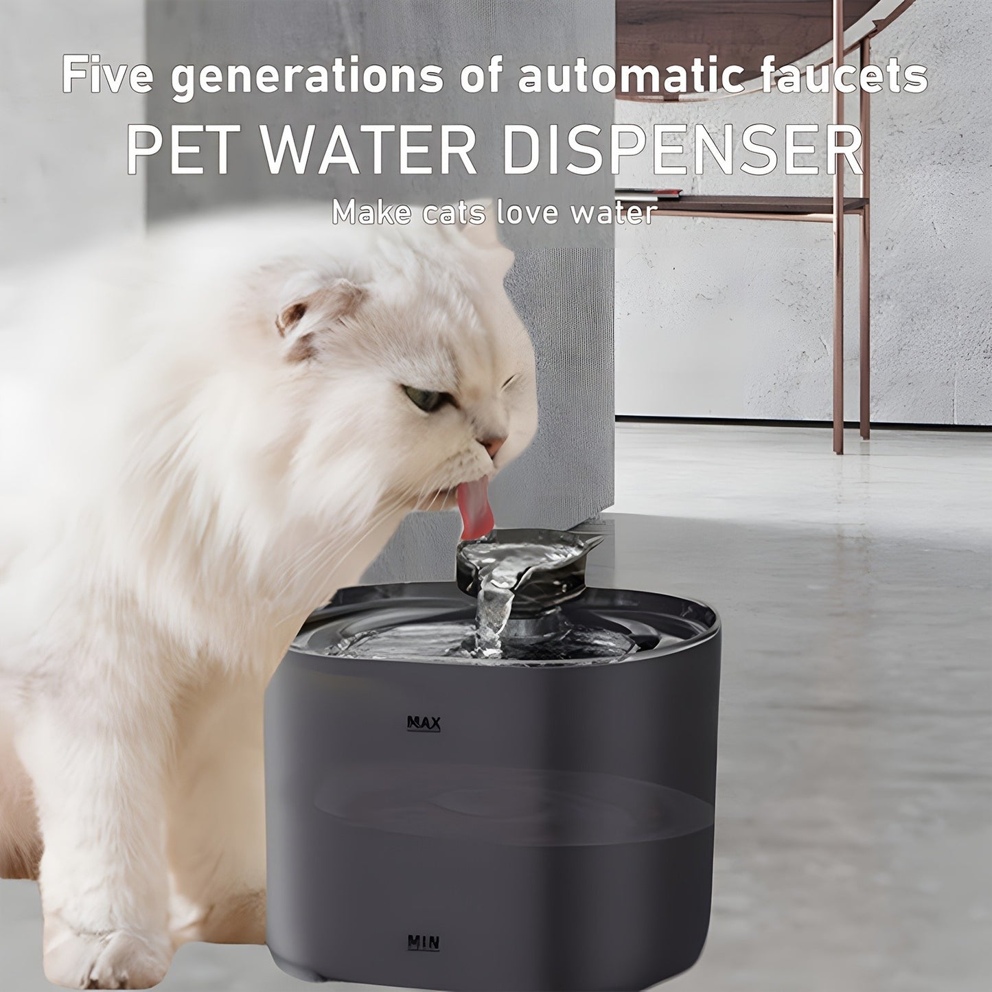 Pet Water Fountain 77oz with Filter Replacement – Cat Dog Automatic Water Dispenser Ultra Quiet Recirculating Purification Large Capacity