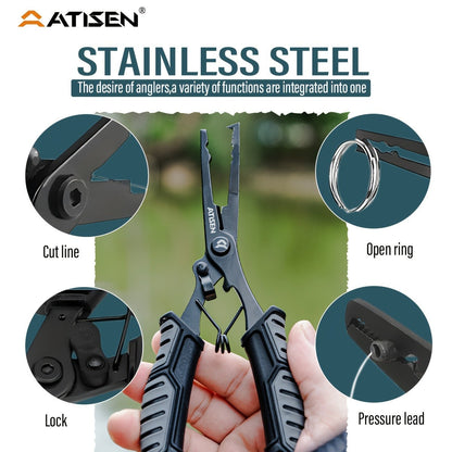 Fishing Knife Set 106PCS – Bait Knife, Luya Tongs, Knife Sharpener, Fishing Line Clippers & Anti-Loss Stretch Rope