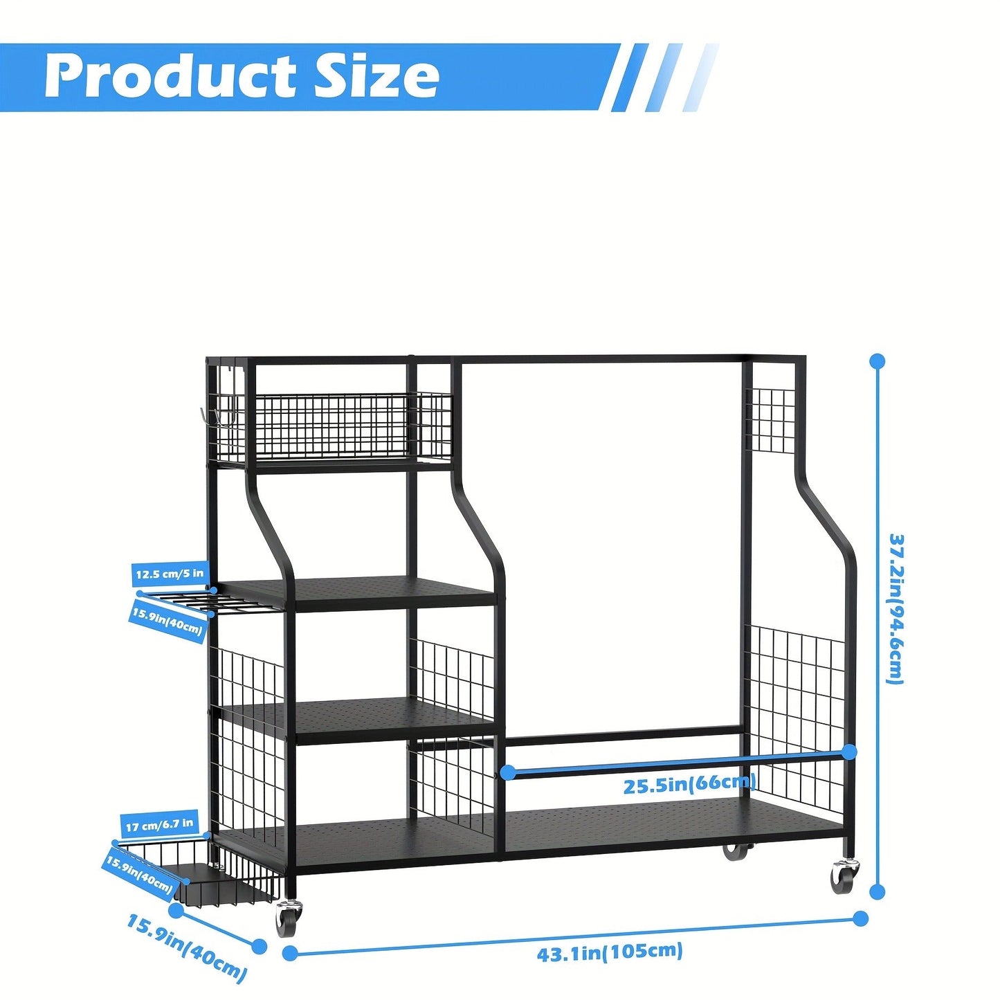 Golf Bag Storage Rack & Organizer for Garage – Extra Large Golf Club Holder Stand for 2 Bags, Heavy Duty Golf Equipment Accessories