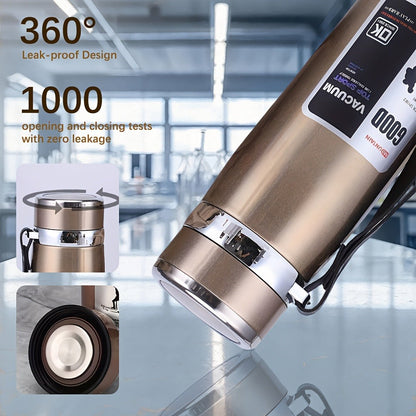 Insulated Water Bottle 1000ml 316 Stainless Steel – Double Wall Vacuum Flask with Leak-Proof Lid, Wide Mouth