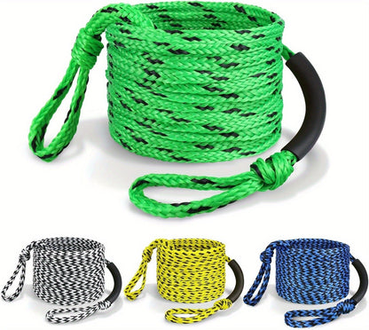 Heavy Duty Floating Tow Rope 60ft 2600lbs Breaking Strength 16-Strand UV Resistant Pre-Stretched for Towable Tubes Water Skis Wakeboards