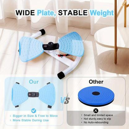 Fitness Equipment Waist Twist Platform with Figure-Eight Resistance Tubes Display and Three Colors