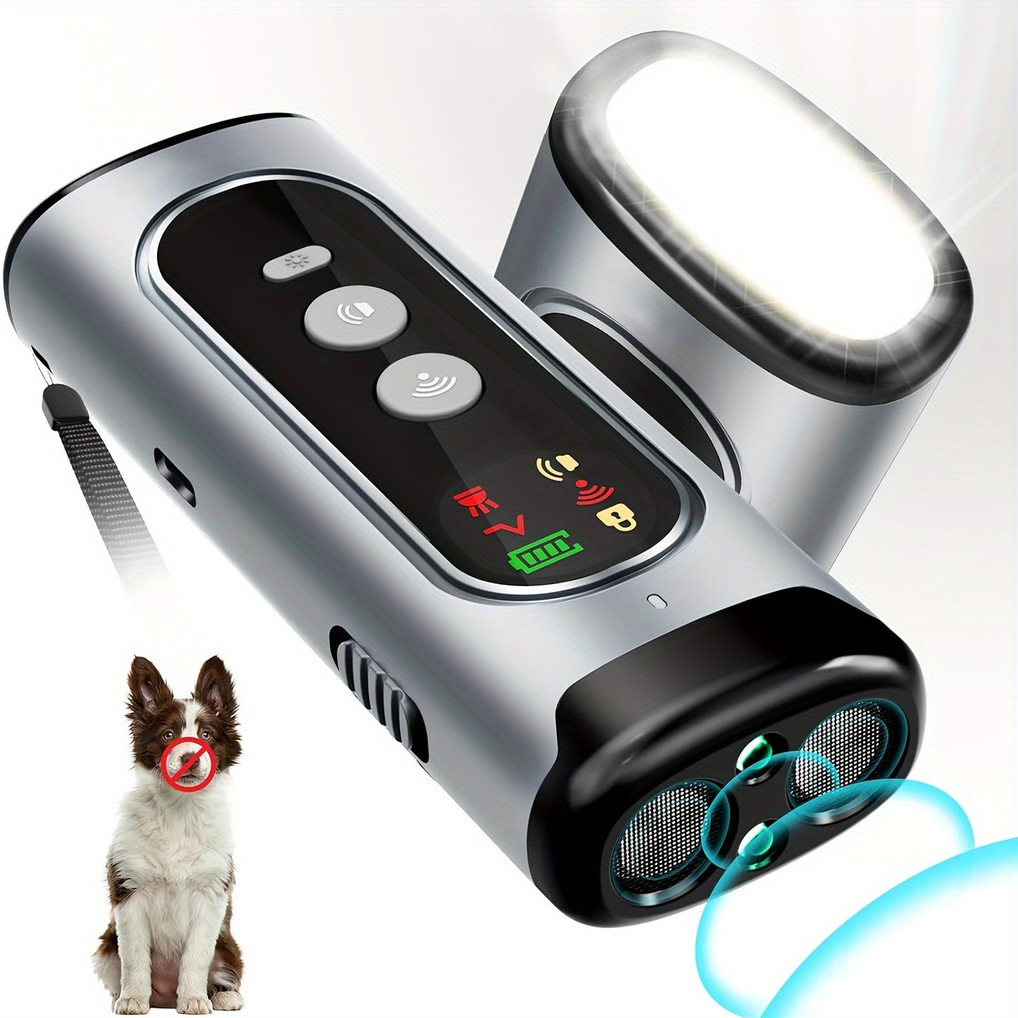 Anti-Barking Device for Dogs – Ultrasonic Bark Deterrent with Soundwave Technology, Portable Handheld Stop Barking Tool