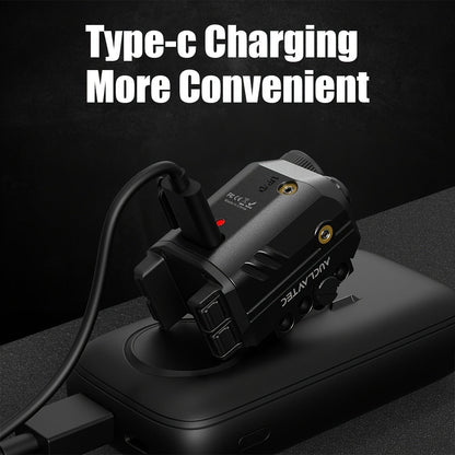 Pistol Light Laser Combo 500 Lumens – Green Red Blue Laser Sight, 5 Modes, USB-C Rechargeable, Fits Subcompact & Compact Handguns