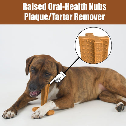 Dog Dental Chew Toy T-Shape with Textured Ridges & Ergonomic Grip – Non-Splintering Durable Chew Toy for Aggressive Chewers