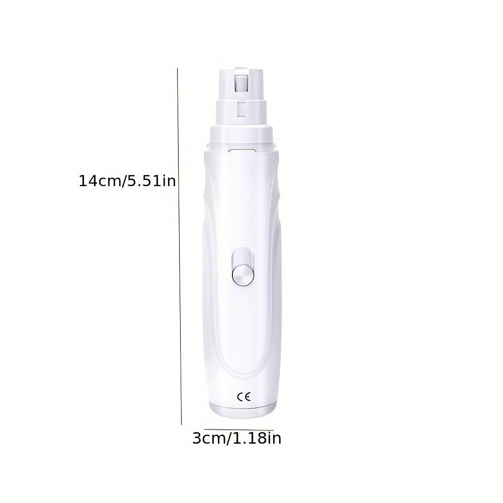 Electric Pet Nail Grinder 2-Speed 3-Port – Rechargeable Quiet Dog Cat Nail Trimmer with 3 Hour Battery Life