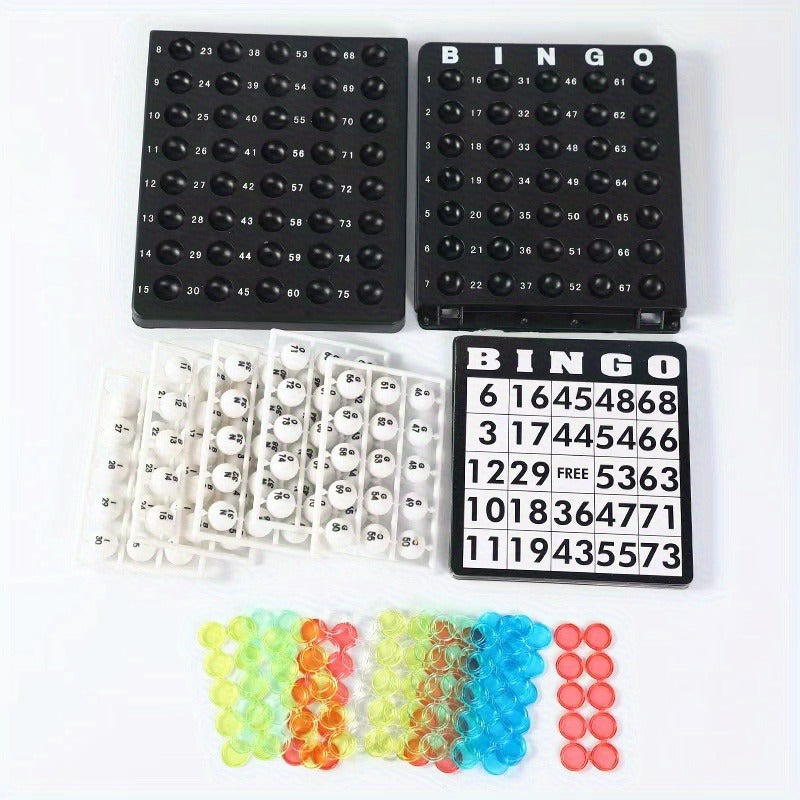 Bingo Game Set Metal Cage Lottery Machine Vintage Desktop Bingo Caller Kit for Family Game Night Party Adults Kids Birthday Holiday
