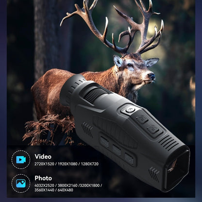 Night Vision Monocular with 850nm IR Illuminator, 5X Digital Zoom 2.5K FHD Camera 1.54" Display, Infrared Night Vision Scope for Hunting