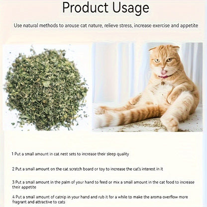 Natural Cat Treats 100g – Dried Herb Snacks for Cats to Aid Digestion, Reduce Hairballs & Stress, Promote Oral Health and Stimulate Natural