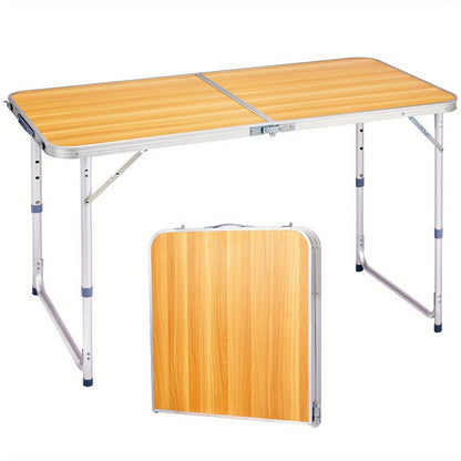 Folding Table 3ft and 4ft Aluminum Alloy Picnic Design with Two Height Positions and Fold-Flat Carry Case