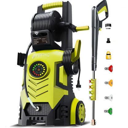 Pressure Washer 5000PSI Electric Power Washer 2.4-3.6GPM Adjustable 8-Level Touch Screen 34" Tall for Garden, Patio and Yard Use
