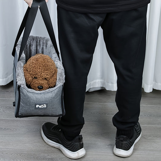 Pet Travel Bag & Car Seat for Small Medium Dogs Cats – Portable Polyester Carrier with Secure Buckle Closure