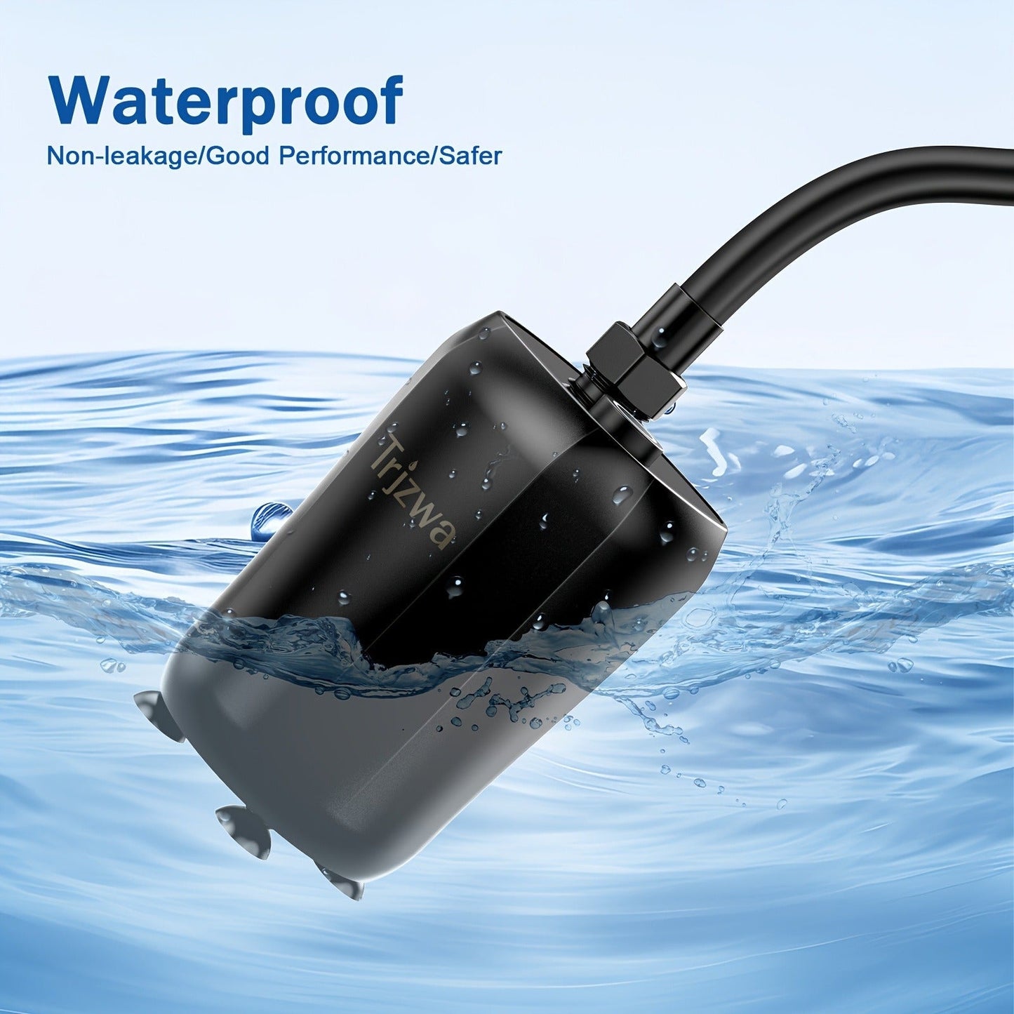 Portable Camping Shower with 9000mAh Battery – Smart Digital Display, Foldable Bucket Included, Compact Lightweight Outdoor Shower Pump