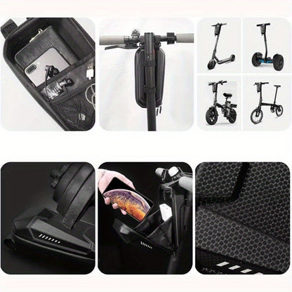 Electric Scooter Handlebar Bag Front Storage 2L Large Capacity – Portable Waterproof Handlebar Pouch for Phone, Wallet & Essentials