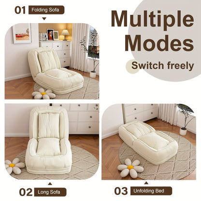 Human Dog Bed for Adults & Pets – Foldable Lazy Sofa Bed with 5 Adjustable Positions, High-Resilience Sponge, Breathable Corduroy