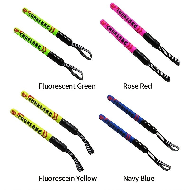 Pair of 46 cm Handheld Boxing Target Sticks in Green, Blue, Yellow or Purple with Wrist Lanyards