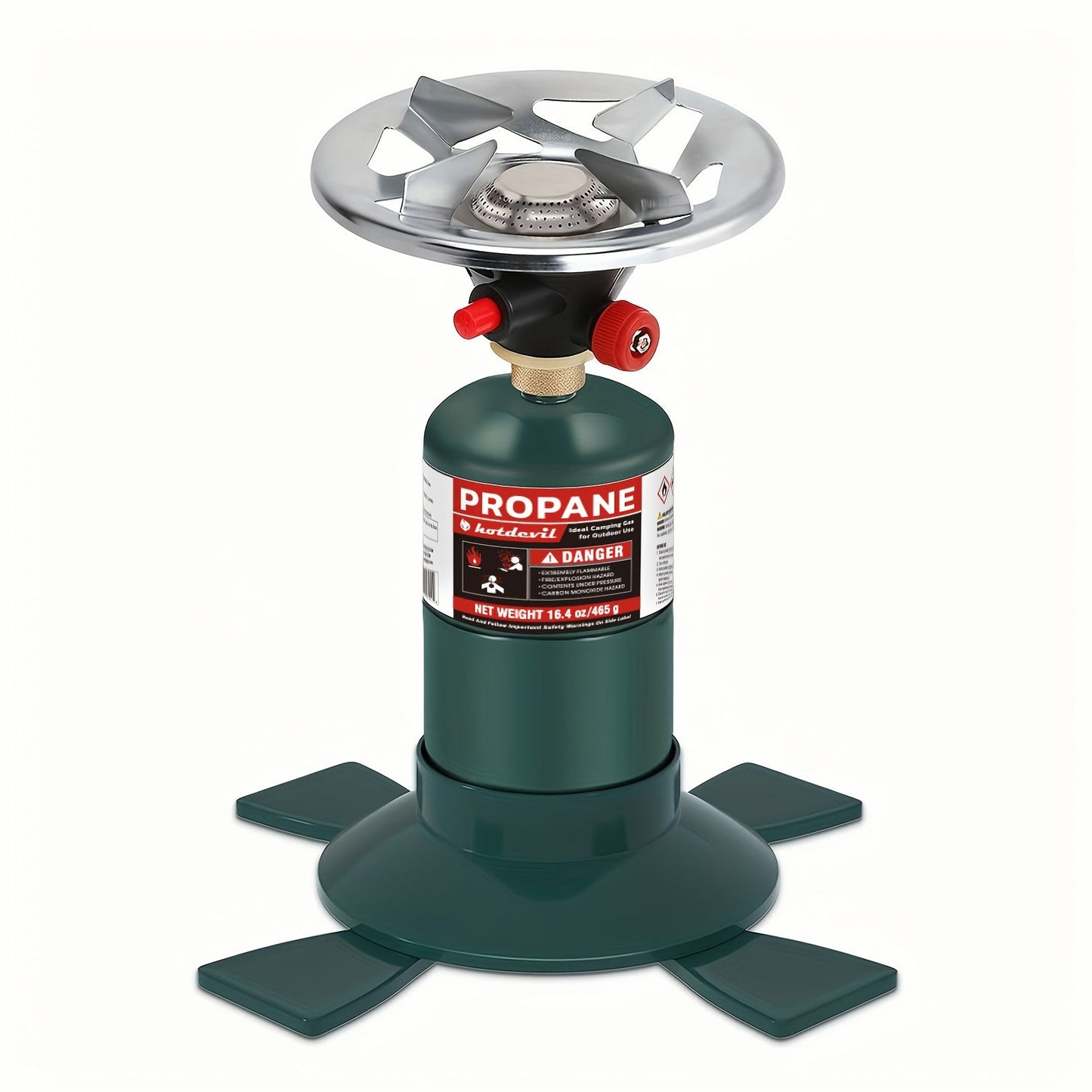 Backpacking Stove Bottletop Propane, Hotdevil HD-5005 Camping Stove with Instant Ignition, Propane & MAPP Gas Compatible