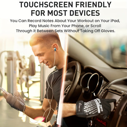 Workout Gloves Full Finger Touchscreen Gel Padded Anti-Slip for Men Women Gym Weight Lifting Cycling Fitness Driving Exercise Training