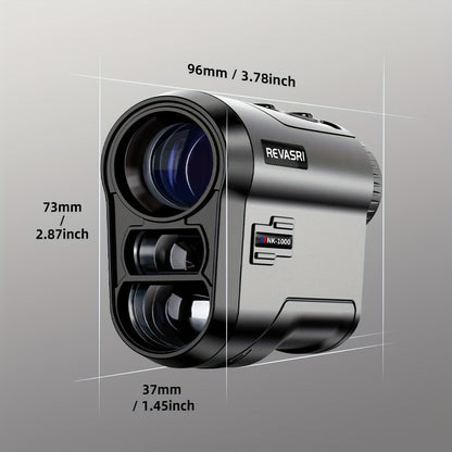 Black Golf Laser Rangefinder with NK-600 and NK-1000 Variant Images, 6x Optics, Slope Switch and USB-C Charging