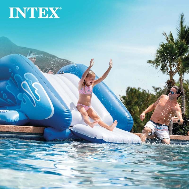 Inflatable Pool Water Slide for Kids, Backyard Water Slide with Built-in Sprinklers for Garden, Patio and Yard Use