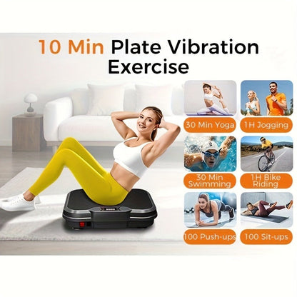 Vibration Plate Exercise Machine 2025 Upgraded – 400 lb Capacity, LED Touch Screen & Remote Control, 9 Preset Programs