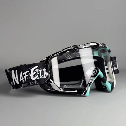 Two-Piece NAFEIB Snow Goggle Set with One Clear Lens and One Colorful Lens in a Single Pairing