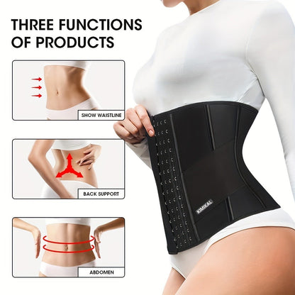 Women's Waist Trainer Latex Corset – Sports Girdle Shapewear for Tummy Control & Body Shaping, Workout Waist Cincher for Women
