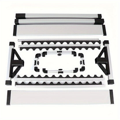 Aluminum Fishing Rod Holder Rack Holds Up to 24 Rods, Portable Lightweight Rust-Resistant Rod Stand with Cushioned Holders & Carrying
