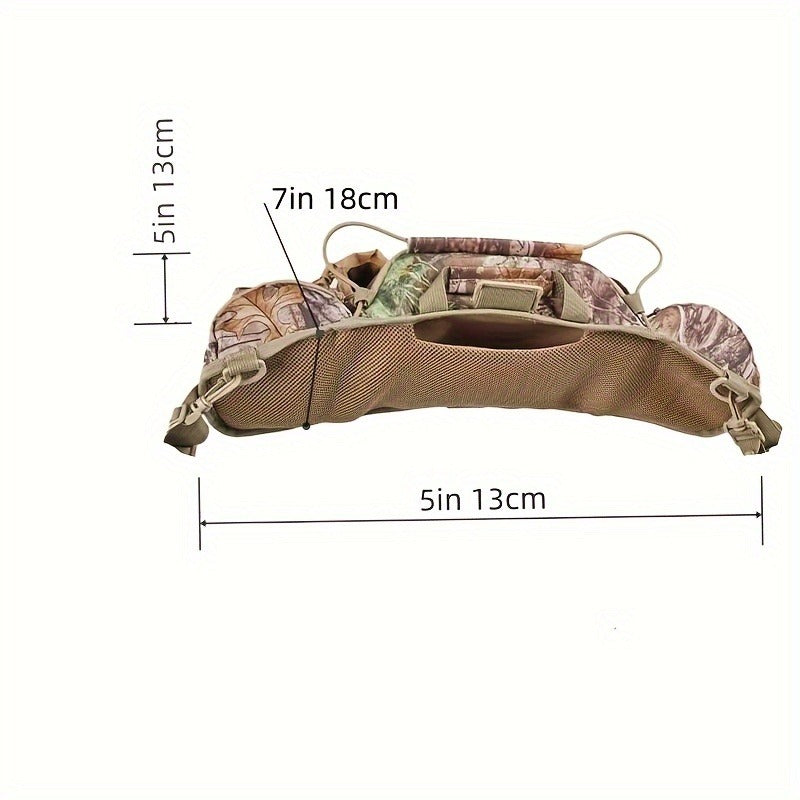 Hunting Fanny Pack for Men with 9 Pockets – Camouflage Waist Bag with Rifle & Bow Holder, Adjustable Strap & Buckle Closure for Hunters