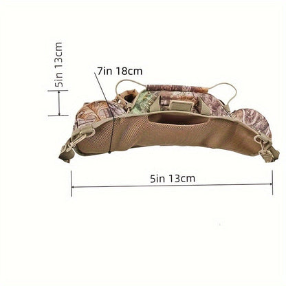 Hunting Fanny Pack for Men with 9 Pockets – Camouflage Waist Bag with Rifle & Bow Holder, Adjustable Strap & Buckle Closure for Hunters
