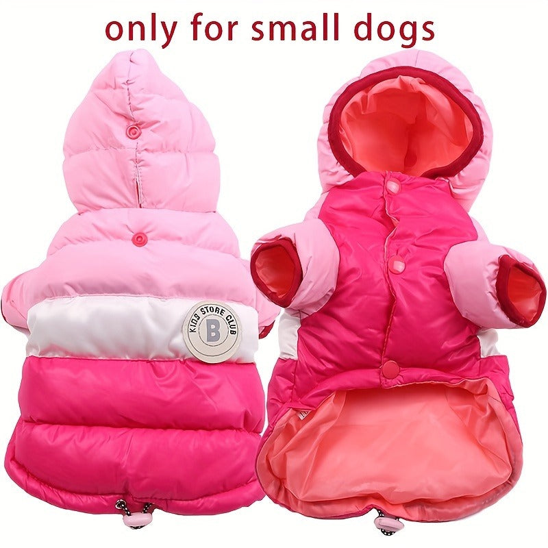 Dog Winter Coat Puffer Jacket Windproof Warm Padded Snow Vest for Small Breeds, Lightweight Outdoor Dog Clothes for Chihuahua Poodle
