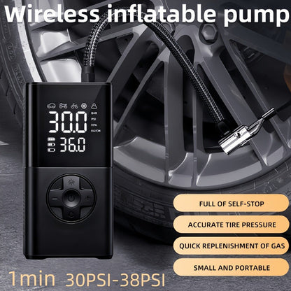 Portable Wireless Tire Inflator Air Compressor Digital Display Fast Pump Lithium Battery for Car Motorcycle Bike Emergency Inflation