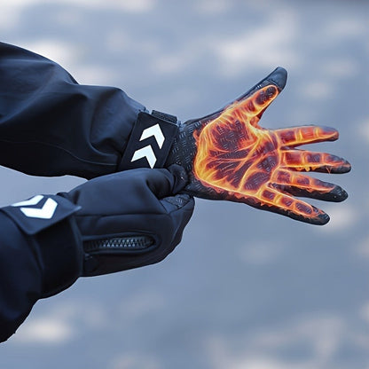 Full-Finger Winter Gloves with Single- or Three-Pair Pink, Blue and Black Options across S to XL Sizes