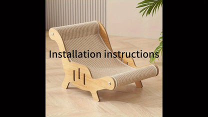 Cat Scratcher Lounge Pad Large Upgraded Sisal for Indoor Cats – Durable Stable Cat Furniture Scratch Board & Resting Mat