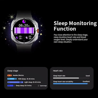 Smart Watch Round Fitness Display with Call and Message Alerts, 100+ Sport Modes and Three Band Colors