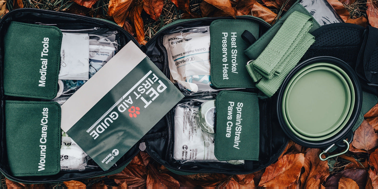 Pet First Aid Kit for Dogs & Cats – 50-Piece Emergency Supplies with Bandages, Gauze, Scissors & Disposable Booties