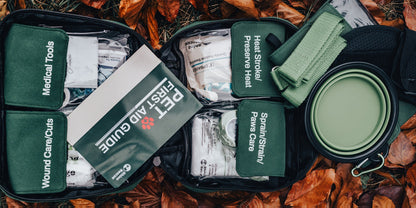 Pet First Aid Kit for Dogs & Cats – 50-Piece Emergency Supplies with Bandages, Gauze, Scissors & Disposable Booties
