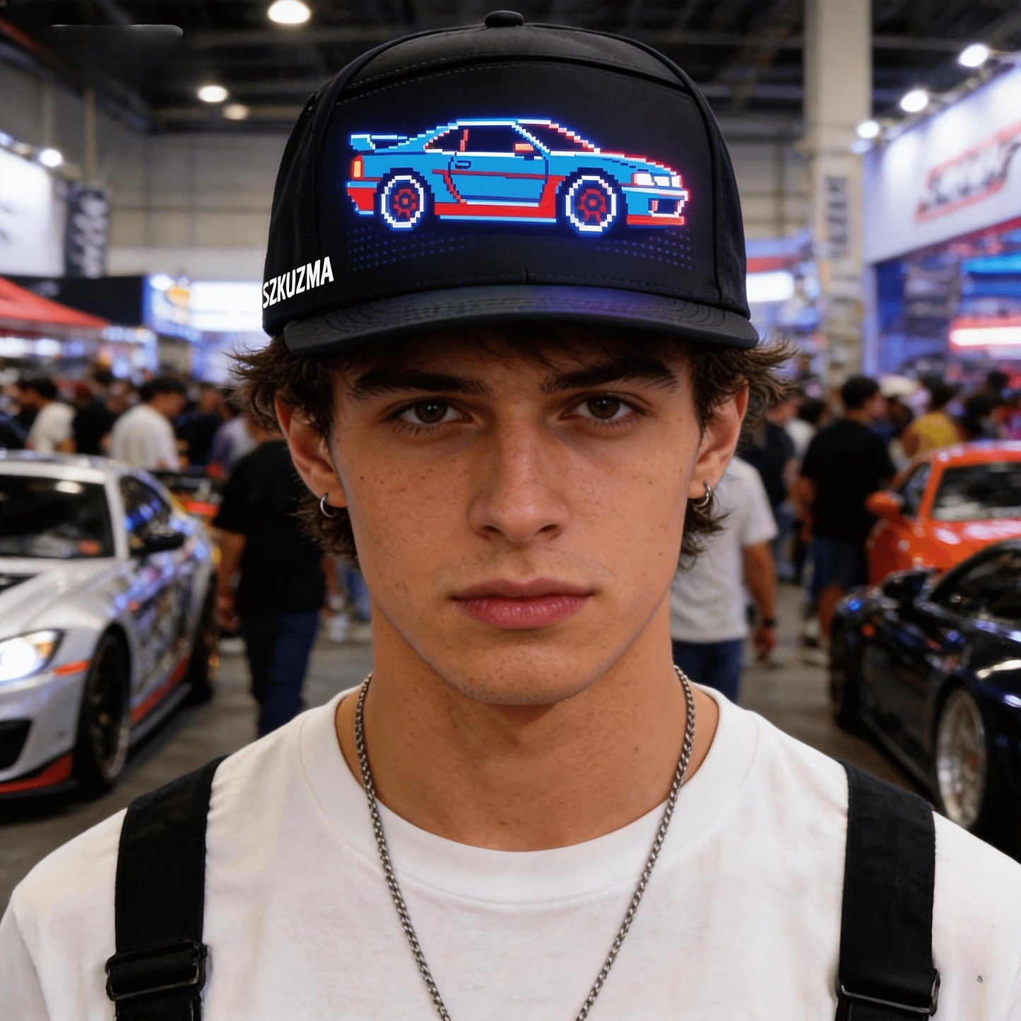 Programmable LED Hat with APP Control – Custom Text, Animation & Graffiti Display, USB Rechargeable, Adjustable Fit for Men & Women