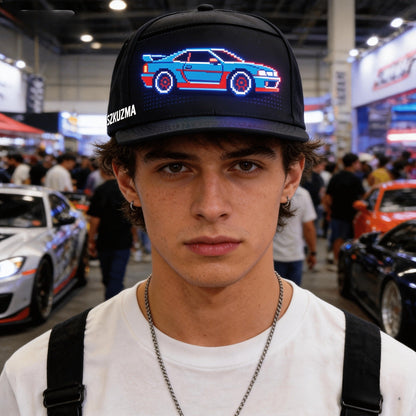 Programmable LED Hat with APP Control – Custom Text, Animation & Graffiti Display, USB Rechargeable, Adjustable Fit for Men & Women