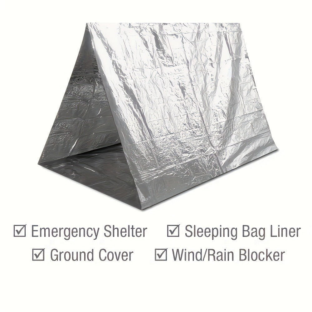 Emergency Mylar Thermal Blanket 52"x82" Reflective Foil Survival Blanket for Camping Hiking Outdoor First Aid Kit Weather Protection Ground