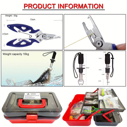 491-Piece Fishing Lures Kit – Complete Tackle Box Set with Soft Lures, Sinker Weights, Hooks, Jigs, Spinnerbait, Crankbait