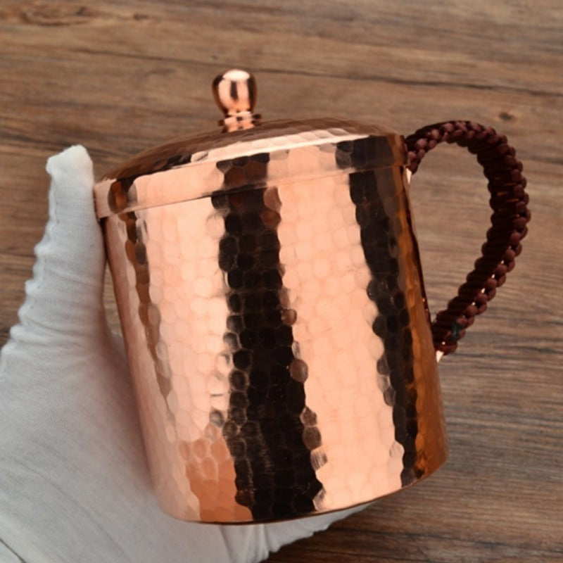 Moscow Mule Mug Hammered Copper 550ML – 100% Handcrafted Pure Solid Brass Cup with Rose Gold Finish | Heavy Gauge Traditional Cocktail Mug