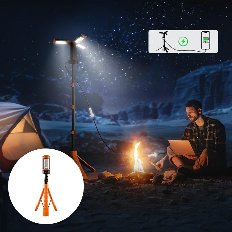 Rechargeable Camping Light with Stand 15000mAh 20000mAh High Capacity LED Tent Lamp – Portable Battery Powered Lantern for Camping Hiking