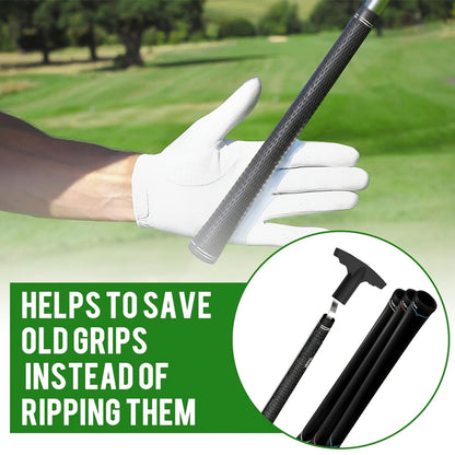 V-Groove Golf Grip Removal Tool High Carbon Steel T-Handle Grip Remover Saver 11 Inch Regripping Tool for Golf Club Shaft Grip Replacement