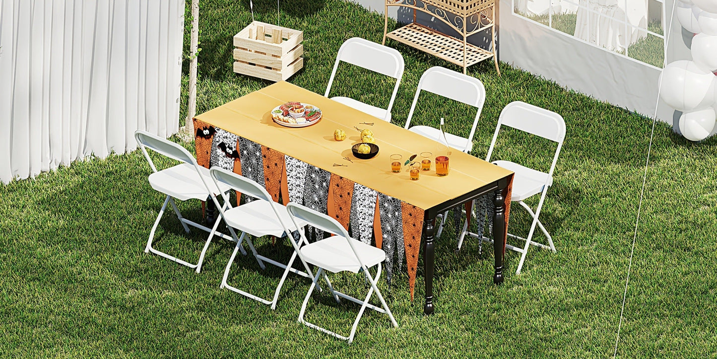 White or Black Molded-Seat Folding Chair Sets in 4, 6, 8, 10 or 20-Piece Checkouts Pictured