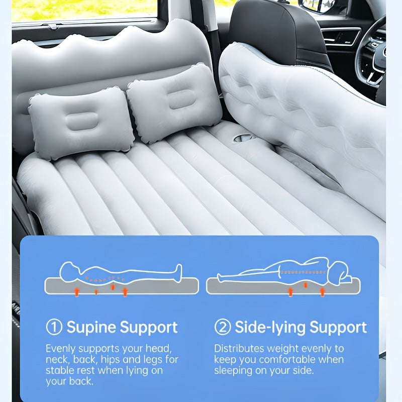 SUV Back-Seat Inflatable Mattress with Electric Pump, Storage Bag and Repair Kit in Four Colors